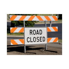 Image road closed sign