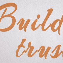 building trust card in hand
