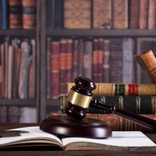 Image law library and gavel