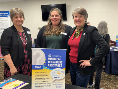 photo of Bonnie, Marguerite, and Kathleen at Town Fair 2024