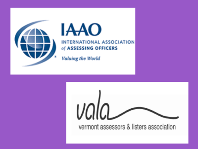 logos of International Association of Assessing Officers (IAAO) and Vermont Assessors & Listers Association (VALA)