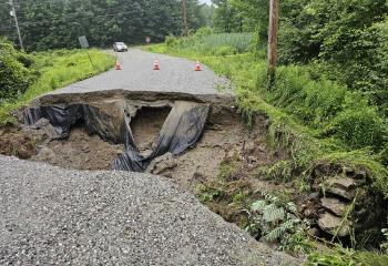 flood damaged road