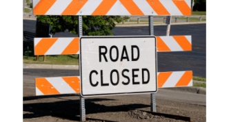 Image road closed sign