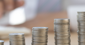 stacks of quarters that grow higher with each stack