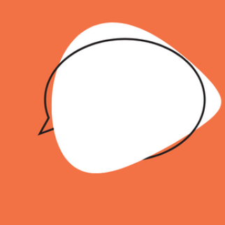 orange speech bubble